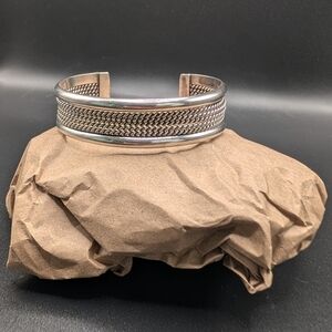 Elegant Silver Cuff Bracelet